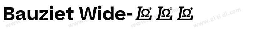 Bauziet Wide字体转换